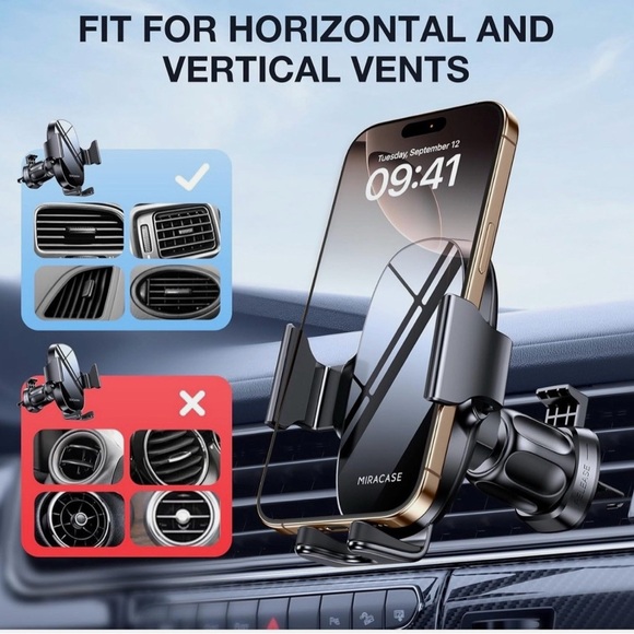 Miracase phone holder for car air vent - Picture 4 of 7